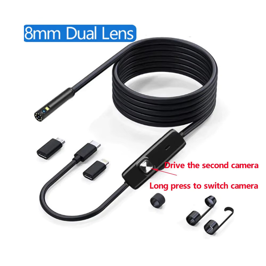 Meseelong HD1920P Endoskop Inspektion Kamera Typ-C Mini Kamera IP67 Schwarz für Android und iOS - Bild 3