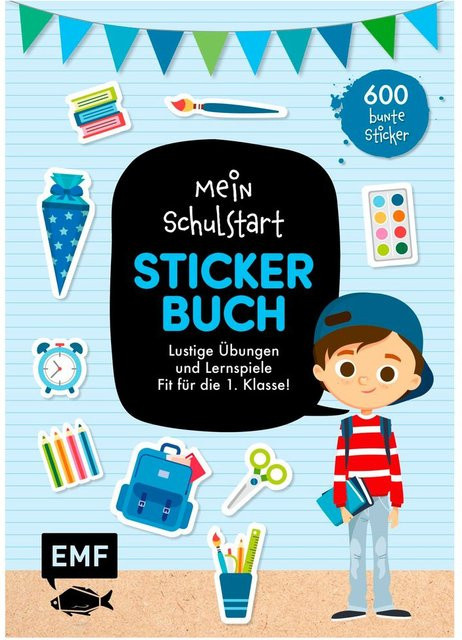 Das Stickerbuch zum Schulstart von EFM Verlag in Blau - Bild 1