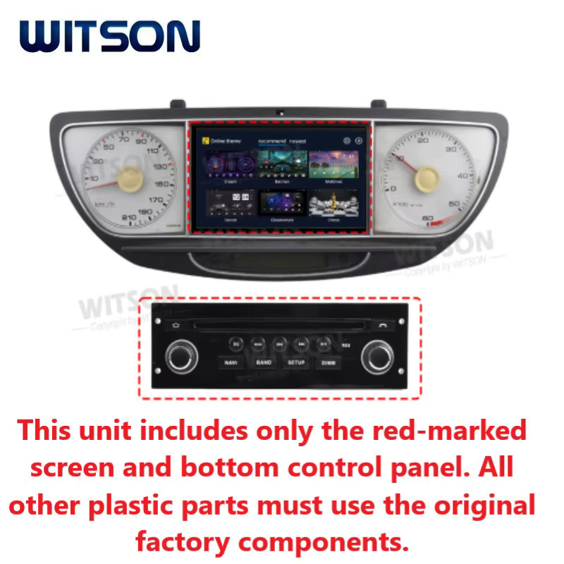 WITSON Android Autoradio mit GPS und WiFi für Peugeot 807 und Citroen C8, Carplay Multimedia Headunit, Schwarz - Bild 2