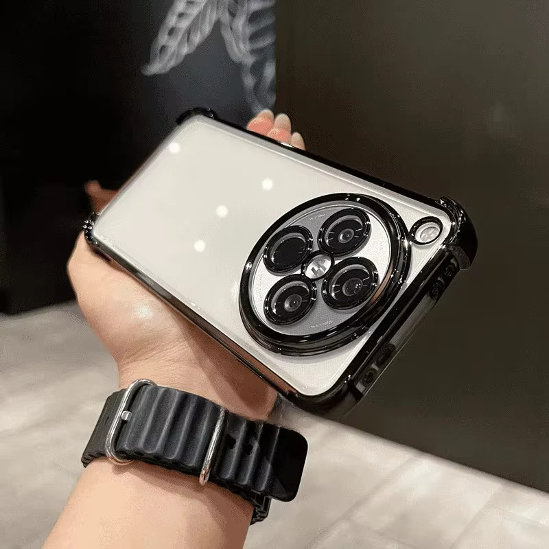 Stoßfeste Silikonhülle mit Objektivschutz für Honor Magic 7 Pro, 6 Lite, 5 und 4 Pro in Transparent und Purple - Bild 3