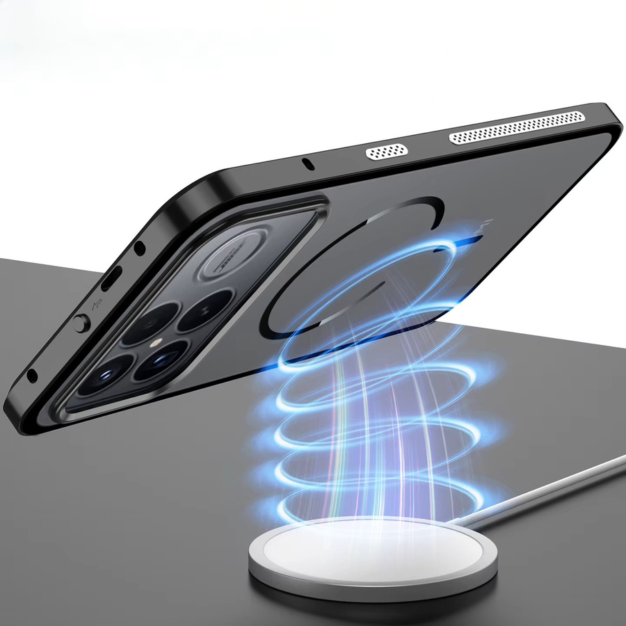 MagSafe Magnetische Schutzhülle für Xiaomi POCO F8 Ultra Pro und Redmi K90 ProMax aus Aluminiumlegierung und PC-Acryl in Schwarz - Bild 4