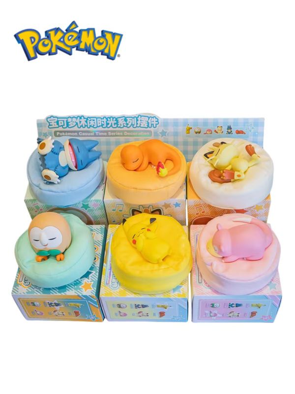 FUNISM Pokemon Anime Actionfigur Pikachu in gelber Schlafposition als Modell-Ornament und Spielzeug - Bild 5