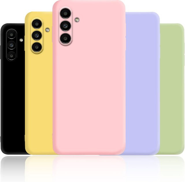 Flüssigsilikon-Softhülle für Samsung Galaxy A15 A25 A35 A55 A12 A22 A32 A52 A13 A23 A33 A53 A73 A14 A24 4G A34 A54 5G in Schwarz und Multicolour - Bild 1