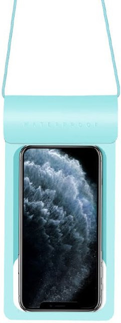 Techsuit TWC1 Universelle wasserdichte Handyhülle für Smartphones bis max. 6,8 Zoll in Türkis - Bild 1