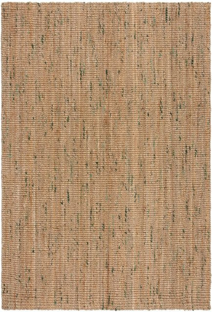 Flair Rugs Kurzflorteppich Jute Boucle in Naturgrün und Beige, B/T: 120 x 170 cm - Bild 1