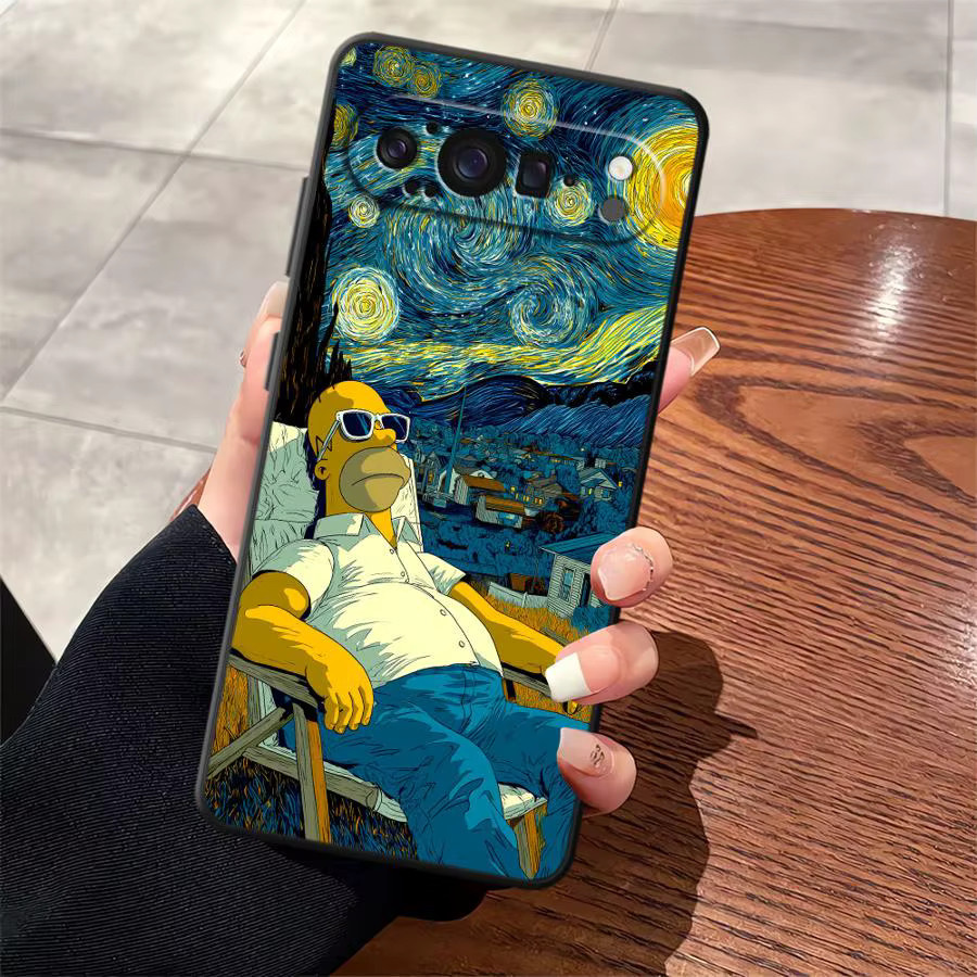 Simpsons Cartoon Handyhülle für Google Pixel 6 7 8 9 Pro XL und 6a 7a 8a 9a in Multicolour - Bild 3