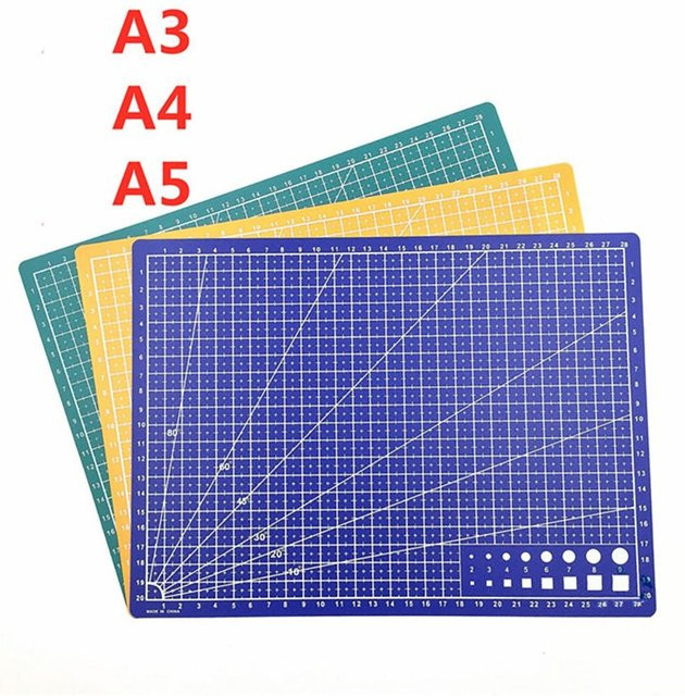 Schneidematte aus Kunststoff für Lederhandwerk und DIY-Projekte, Blau, erhältlich in den Größen A3, A4 oder A5 - Bild 1