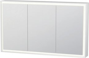 Duravit Spiegelschrank L-Cube in Weiß mit LED-Beleuchtung und Sensorschalter, B/H/T: 120 x 70 x 15,5 cm - Bild 1