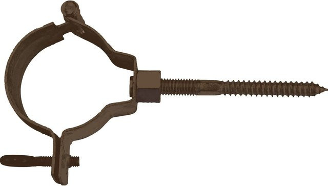 Fallrohrschelle Sarei NW 80 in Braun RAL 8028 - Bild 1
