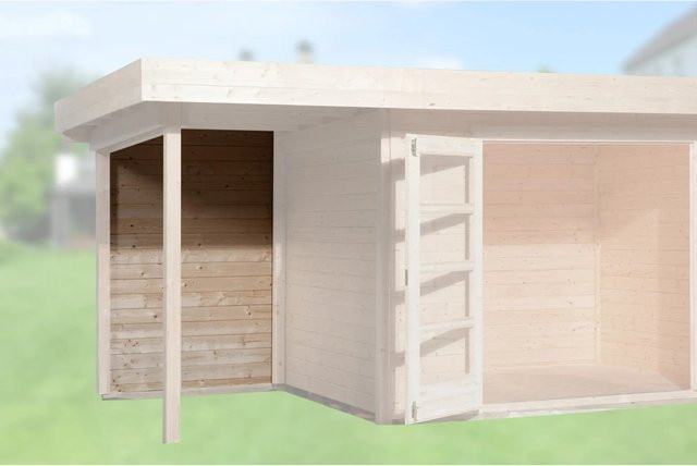 Weka Rückwand für Designhaus Typ 126 und 172 in Natur mit einer Breite von 150 cm - Bild 1