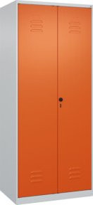 C+P Spind Classic PLUS Schwarz-Weiß mit 2 Abteilen, Sicherheits-Drehriegel, B/T/H: 80 x 50 x 185 cm - Bild 1