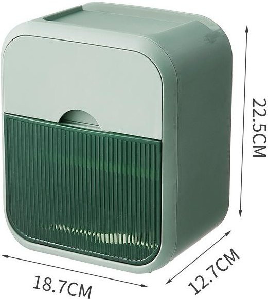 Bestbags Toilettenpapierhalter und Badezimmerregal aus Kunststoff in Weiß, wasserdicht und ohne Bohren, Aufbewahrungsbox für Küche und Bad - Bild 1