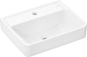 Hansgrohe Handwaschbecken Xanuia Q aus Keramik in Weiß, Wandhängend, ohne Überlauf, B: 50,0 cm, T: 39,0 cm, H: 10,5 cm - Bild 1