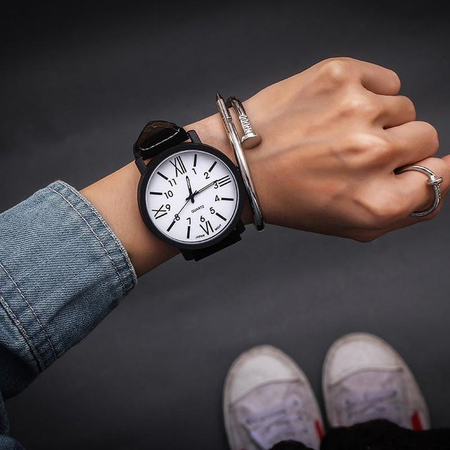 FH-Wat Armbanduhr, Quarz, Edelstahl, Weiß, 42 mm, Unisex - Bild 1
