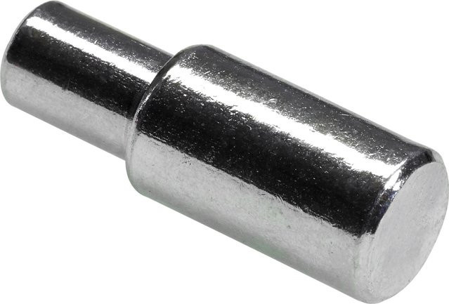 Hettich Steck-Bodenträger aus vernickeltem Stahl in Silber, Ø 5 mm / 7 mm, 20 Stück - Bild 1