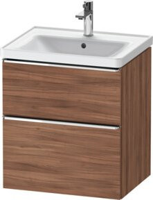 Duravit Waschtischunterschrank D-Neo in Nussbaum Natur mit 1 Schrank, Wandhängend, B/T/H: 58,4 x 45,2 x 62,5 cm - Bild 1