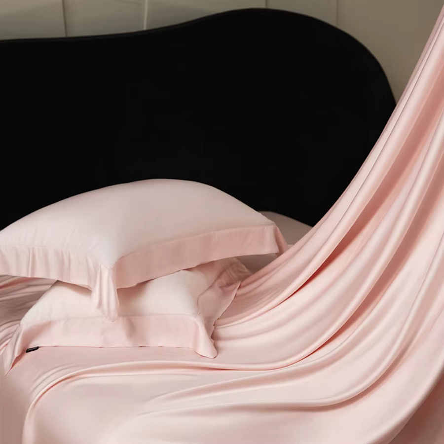 Sondeson Bettwäsche-Set aus 100 % Naturseide mit Stickerei in Pink - Bild 3