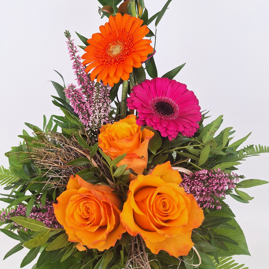 Farbenspiel Blumenstrauß Rose Gerbera Greenery Multicolor - Bild 2