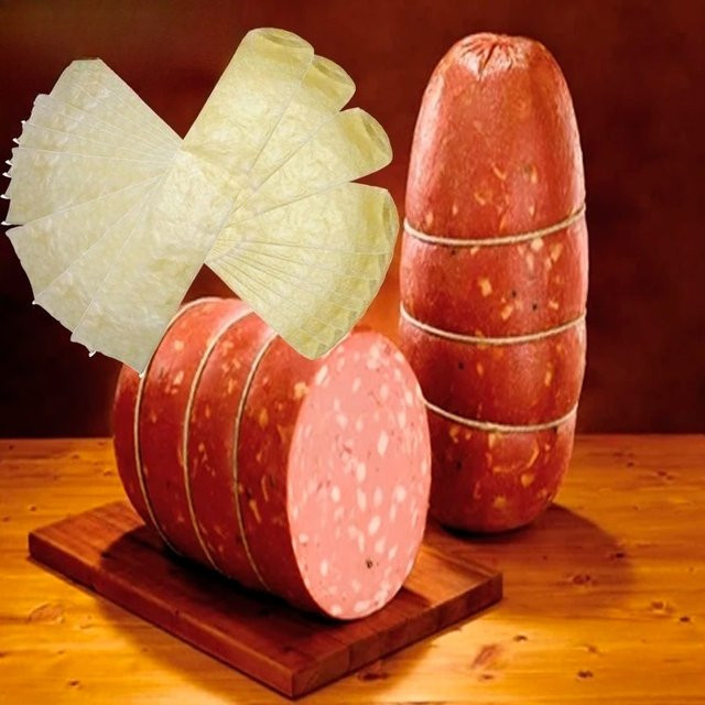 SAFEBET BBQ Wursthüllen für Salami und Grillfleisch, 10 Stück, transparent, B: 10 cm, L: 50 cm - Bild 1