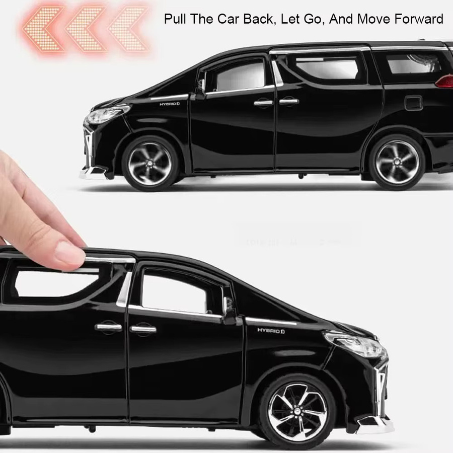MAKEDA Alphard Vellfire MPV Spielzeugautomodelle, 1:32, Metall, mit Sound und Licht - Bild 2