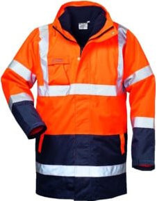 SAFESTYLE Warnparka Travis Sicherheitsjacke in Orange/Marine, Größe L, nach EN ISO 20471 Klasse 3 - Bild 1
