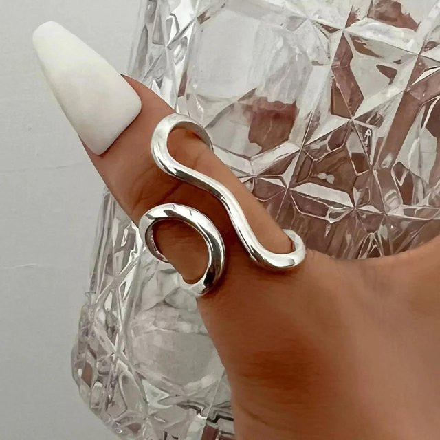 Ring Lippenform, Rot, Zinklegierung, Damen - Bild 1