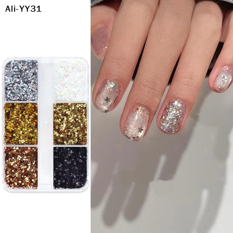 KuZHEN Nagelglitter, Stern-Design, Glänzend - Bild 2