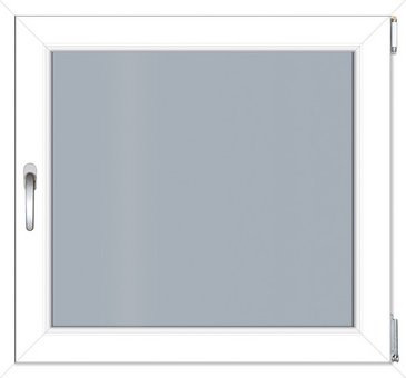 RORO Kunststoff-Fenster KOMFORT B70 in Weiss mit Klarglas, B/H: 70 x 60 cm - Bild 1