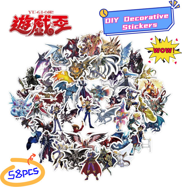 Bandai Yu-Gi-Oh Aufkleber, 58-teiliges Set - Bild 1