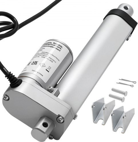 VEVOR 12V Linearantrieb mit 101,6 mm Hub, 1000 N Kraft und 15 mm/s Geschwindigkeit, IP54 Schutz, Farbe: Silber, Material: Aluminiumlegierung - Bild 1