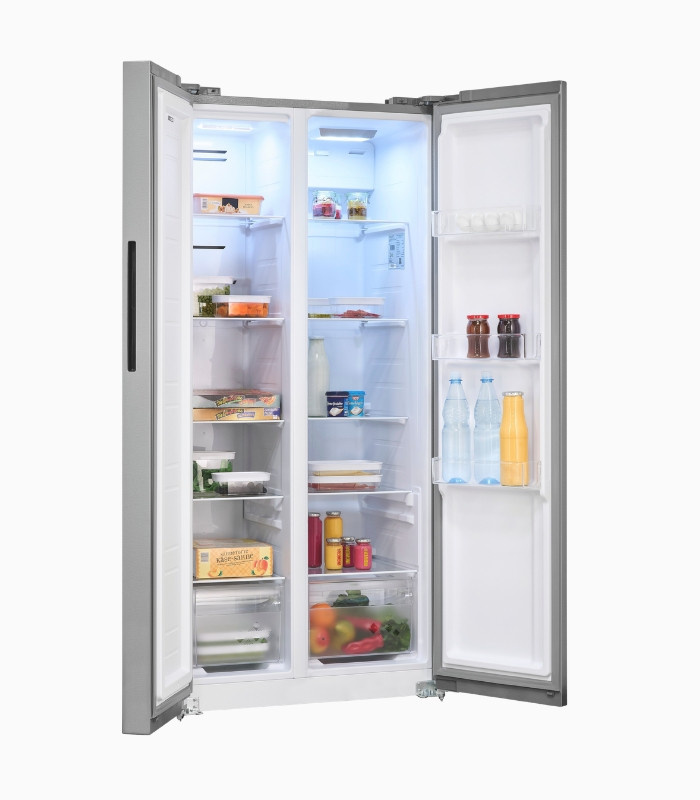 SBS39-440E Side by Side Kühlschrank in Silver mit No Frost und Inoxlook, B/T/H: 91 x 78 x 230 cm - Bild 1