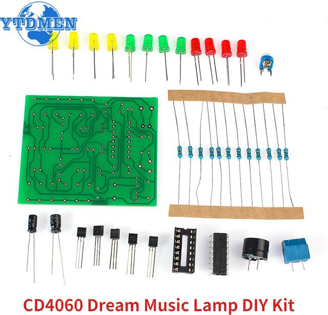 YTDMEN CD4060 Traumlampe DIY Elektronik-Bausatz Musiklaterne DC 3V-5V - Bild 1