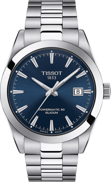 Tissot Herrenuhr Gentleman Powermatic-80, Automatik, Edelstahl, Blau, 40 mm - Bild 1
