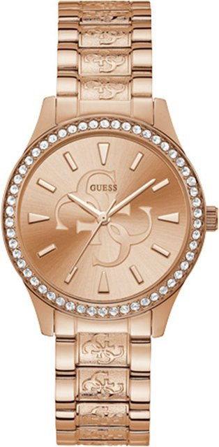 Guess Armbanduhr, Edelstahl, Rosegold, Diamantbesetzt, Zirkonia, Damen - Bild 1