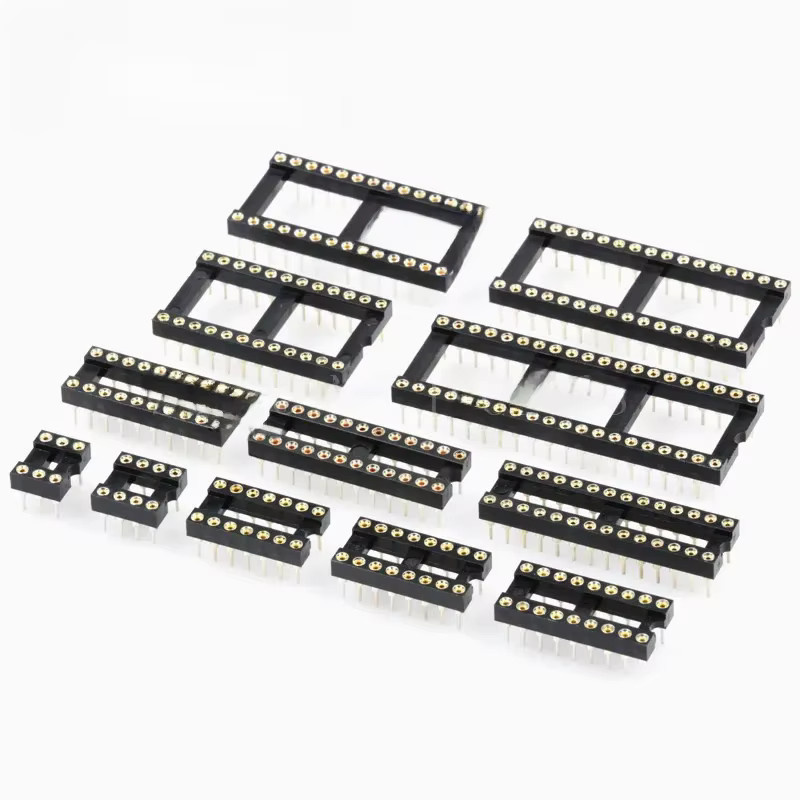 HENGXING 10 Stück Rundloch-IC-Buchsen DIP Stecker in Schwarz - Bild 2