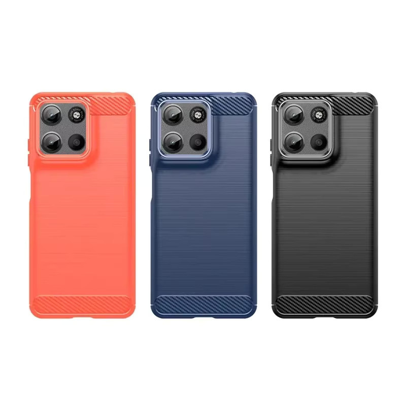 Luxus Carbon Fiber Silikon Schutzhülle für Motorola Moto G57 G67 Power G06 G86 G56 G66Y G66J Edge 70 60 S Pro Fusion Stylus in Schwarz - Bild 5
