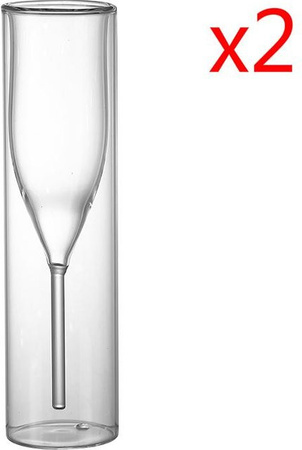 Yiran Furniture Tulpen Sektgläser Doppelwandig Transparent 150 ml