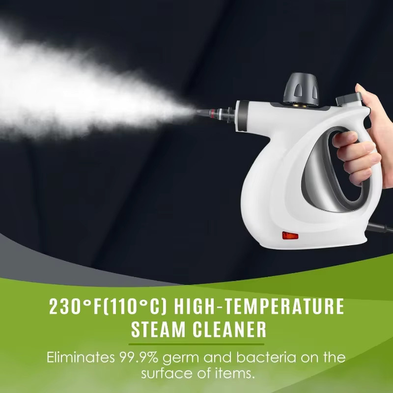 PKFC Handdampfreiniger mit 1050 W und 9-teiligem Zubehör in Weiß und Grau - Bild 5