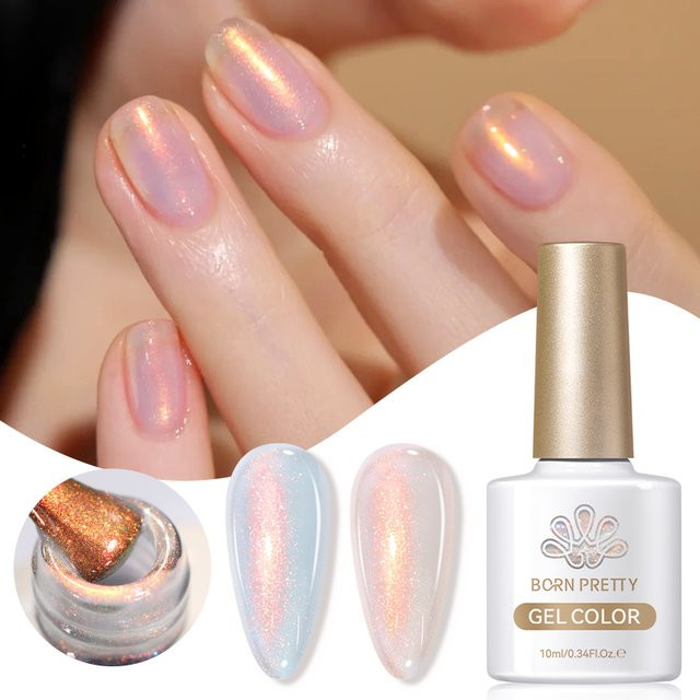 BORN PRETTY Aurora Glitter Gel Nagellack, 10 ml, Glänzend - Bild 1