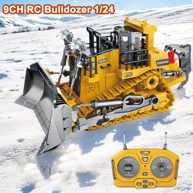 CONUSEA RC Bulldozer Crawler, ferngesteuerter Traktor, 1:24, Metall, Kunststoff - Bild 1