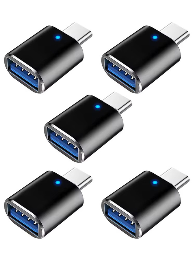 NNBILI USB 3.0 auf USB Typ C Adapter mit LED OTG Funktion in Silber - Bild 4