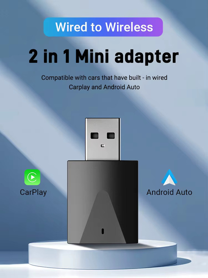 XUDA Wireless CarPlay und Android Auto Adapter 2 in 1 in Schwarz für werkseitig verdrahtete Fahrzeuge - Bild 6