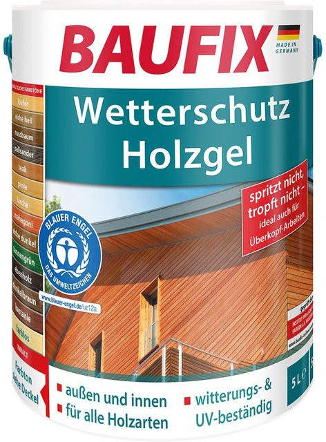 Baufix Wetterschutz-Holzgel Kiefer, Transparent, 5 l - Bild 2