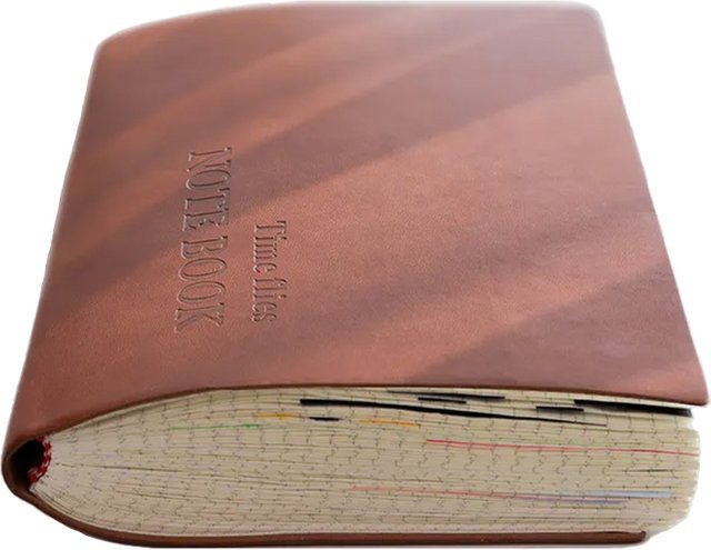 Daotshy Notizblock A5 in Rot mit kariertem Papier, 264 Seiten, 80 g/m² - Bild 1