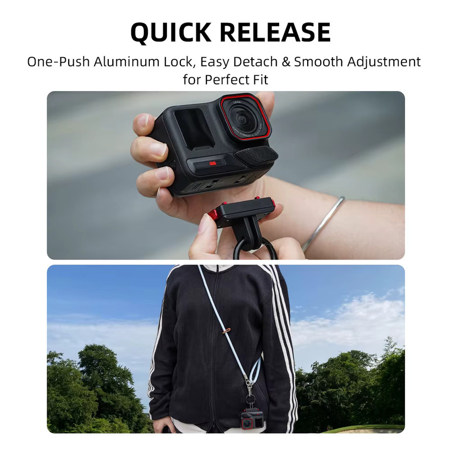 BRDRC Diebstahlsicheres Kamerahalsband als Umhängeband für DJI Pocket 4, Action5 Pro, Osmo 360 und Pocket 3 - Bild 3