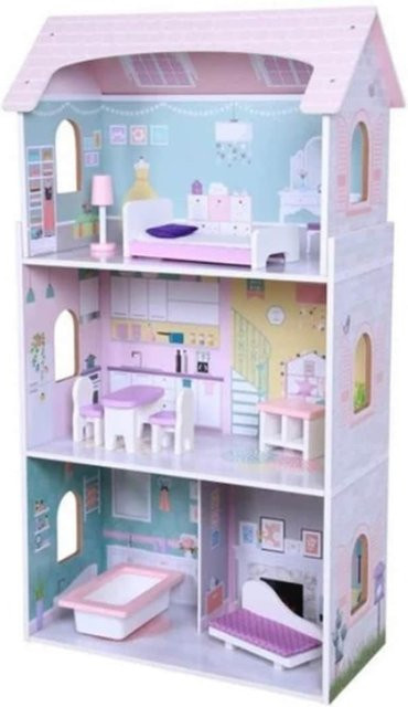 Moni Holz-Puppenhaus Anna 4121, Puppenhaus, Holz, Rosa / Pink - Bild 1