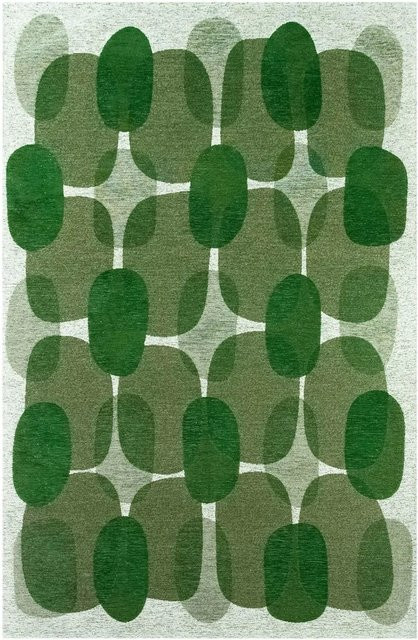 Lola&Moi Teppich Hedgerow Green in Grün mit dezentem Muster, Breite: 240 cm, Tiefe: 340 cm - Bild 1