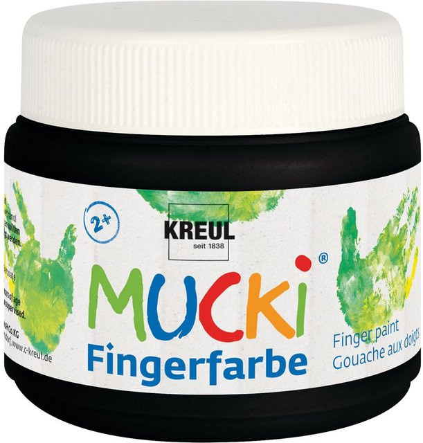 MUCKI Fingerfarbe Schwarz mit Bitterstoffen - Bild 1