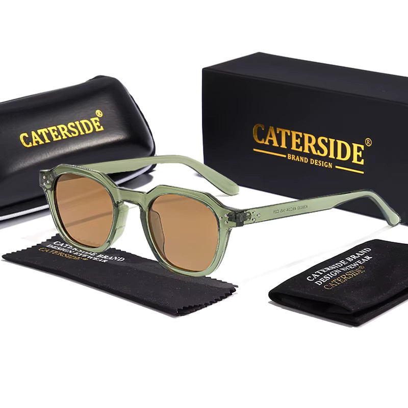 CATERSIDE Sonnenbrille, hexagonal, TR90, Vollrand, polarisiert, Unisex - Bild 3