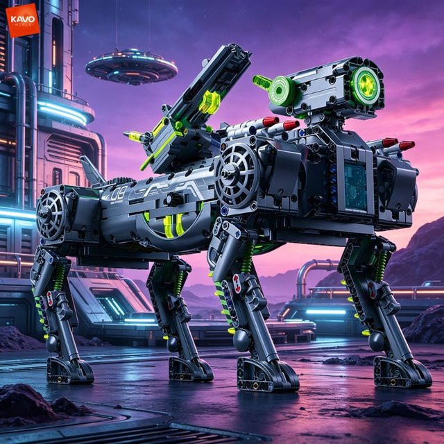 KAVOWORLD Futuristischer Roboterhund, Ferngesteuerter Baukasten, 1609 Teile - Bild 1